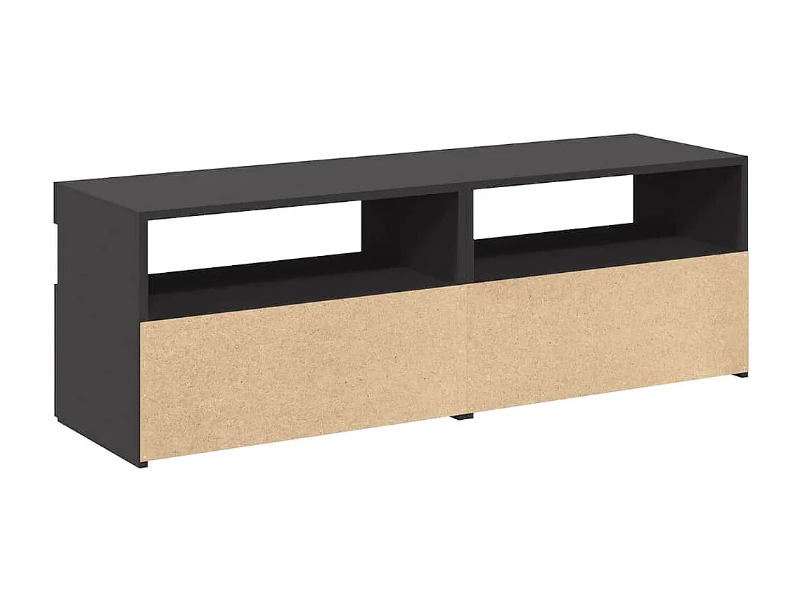 Ilion  Meubles TV avec lumières LED 2 pcs gris 60x35x40 cm