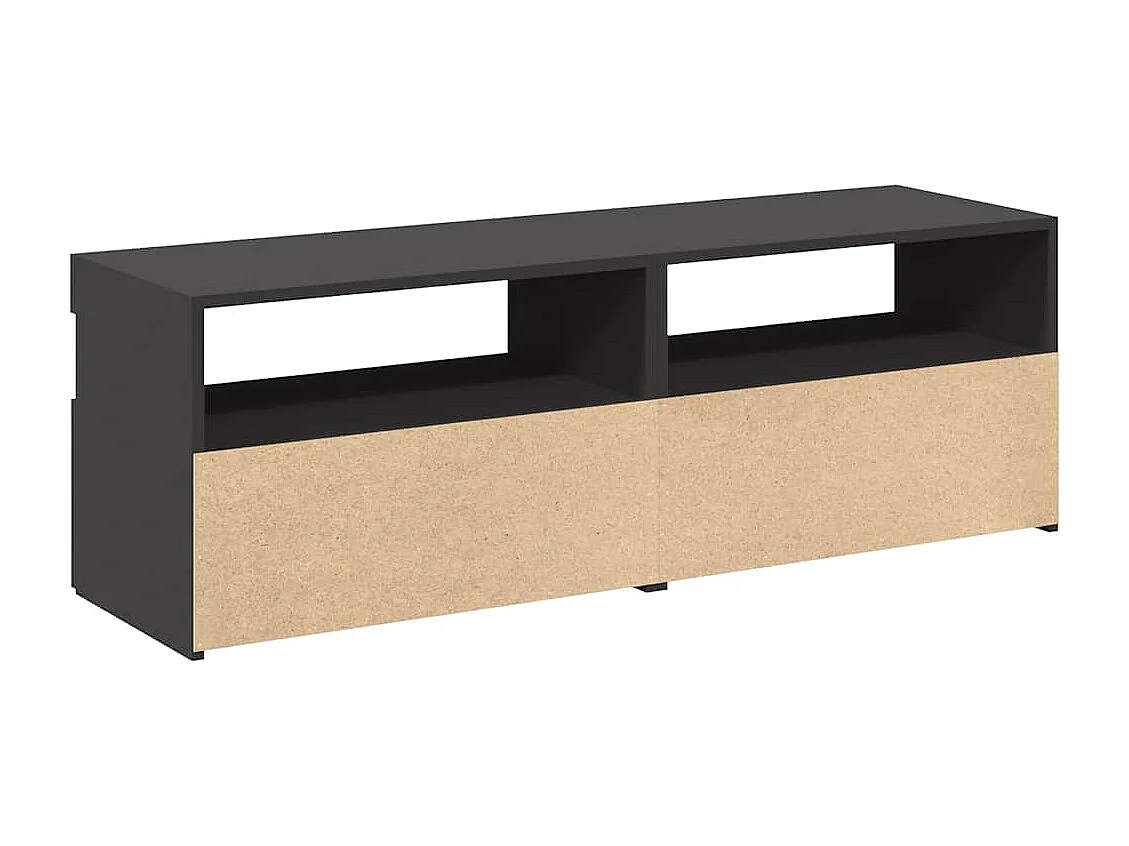 Ilion  Meubles TV avec lumières LED 2 pcs gris 60x35x40 cm