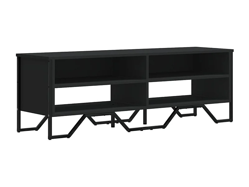 Zylar  Meuble TV noir 122x34x41 cm bois d'ingénierie