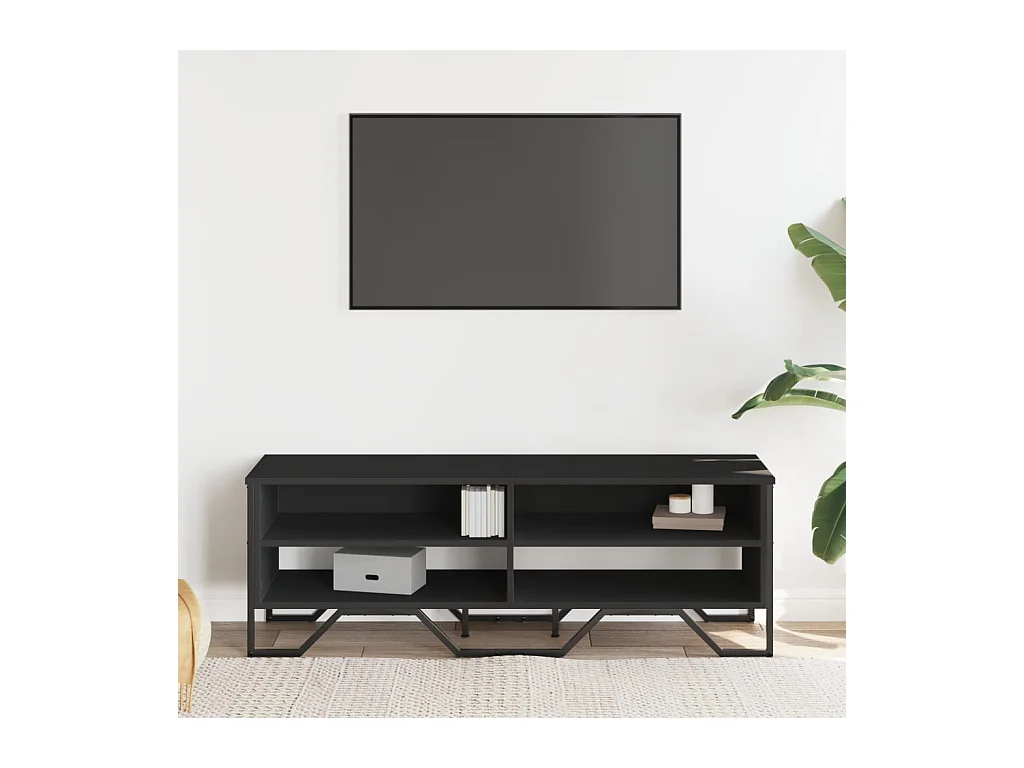 Zylar  Tv-meubel 122x34x41 cm bewerkt hout zwart
