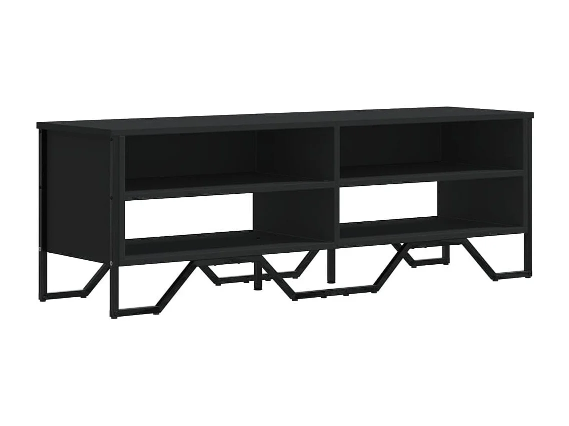 Zylar  Meuble TV noir 122x34x41 cm bois d'ingénierie