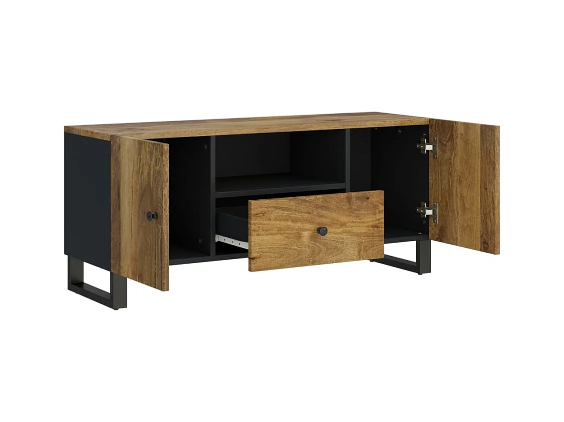 Invar  Meuble TV 105x33,5x46 cm bois de manguier et d'ingénierie