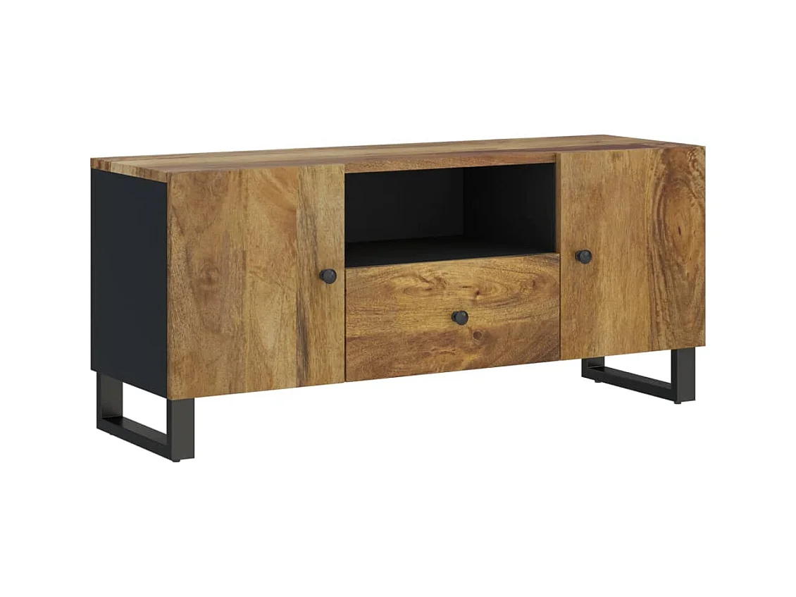 Invar  Tv-meubel 105x33,5x46 cm massief mangohout en bewerkt hout