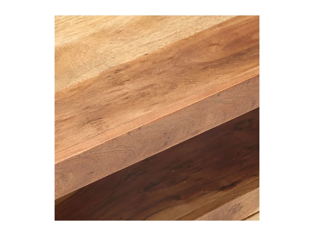 Gudrunn  Mueble de TV madera maciza con acabado miel 120x35x45 cm