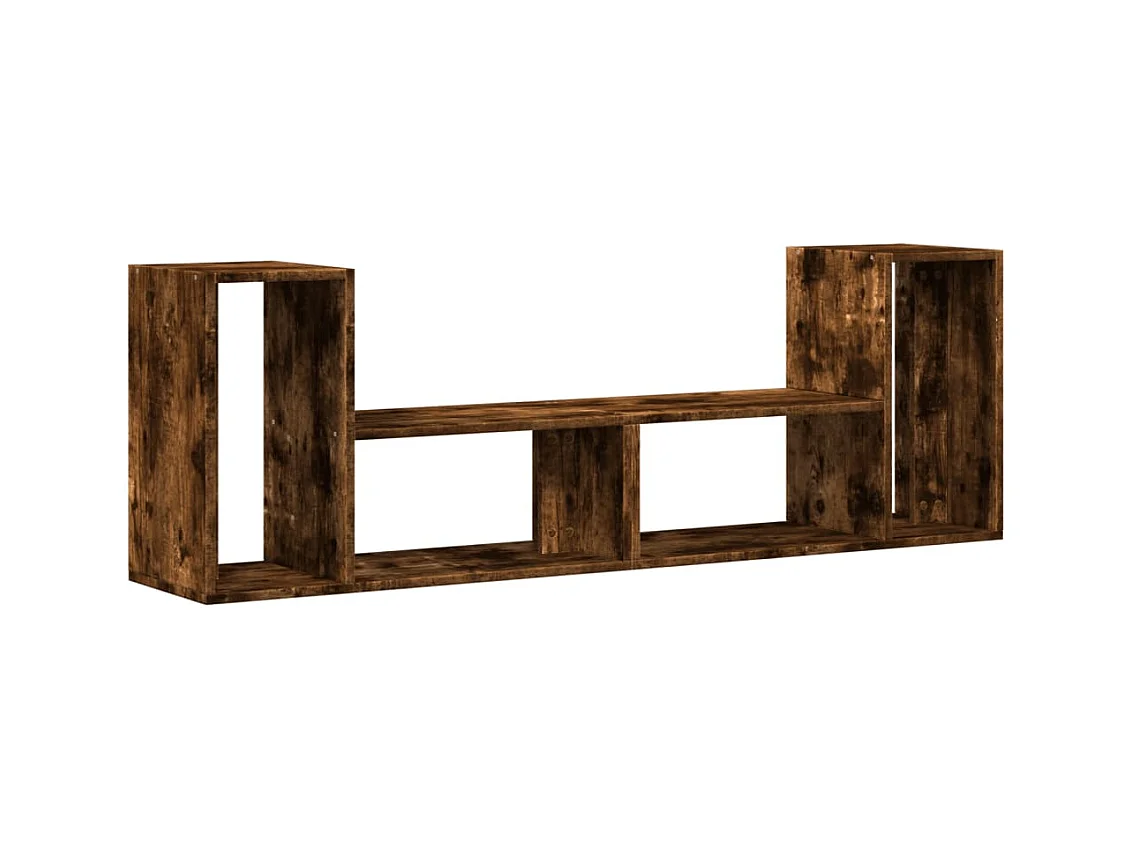 Dunmore  Meubles TV 2 pcs chêne fumé 75x30x50 cm bois d'ingénierie