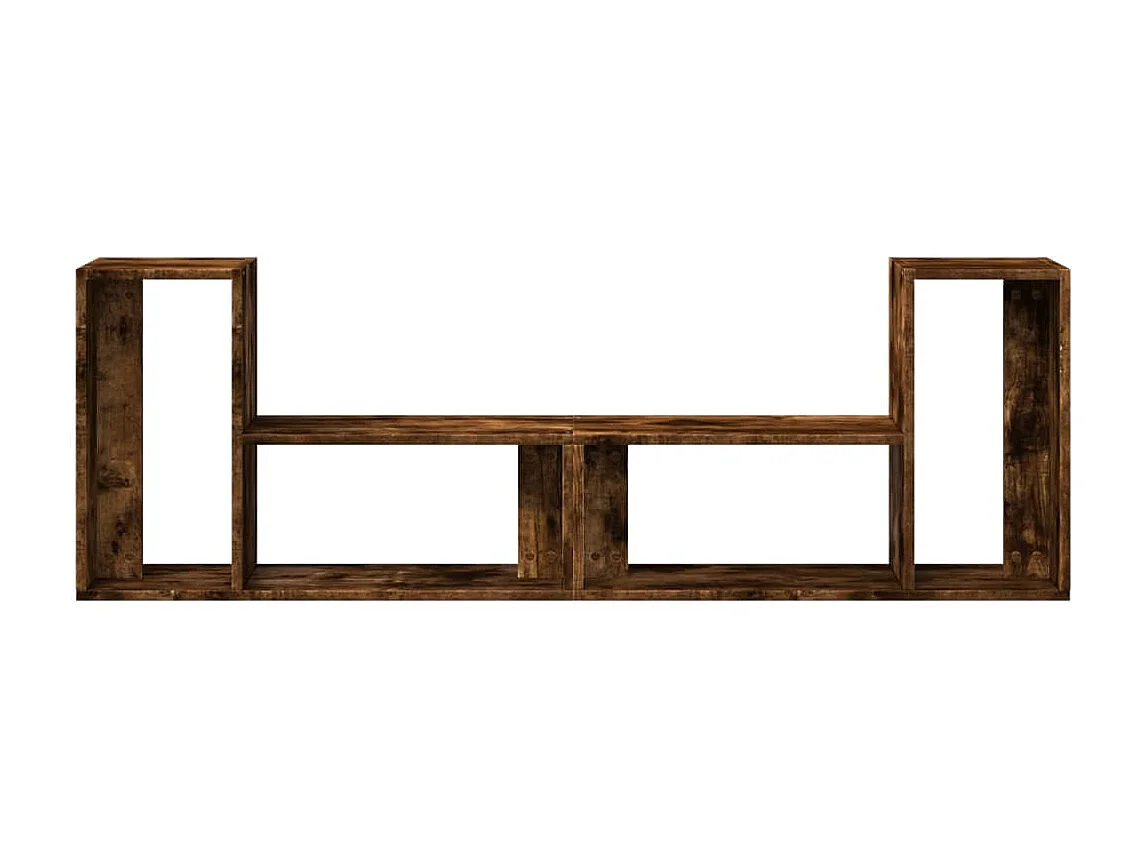 Dunmore  Tv-meubelen 2 st 75x30x50 cm bewerkt hout gerookt eikenkleurig