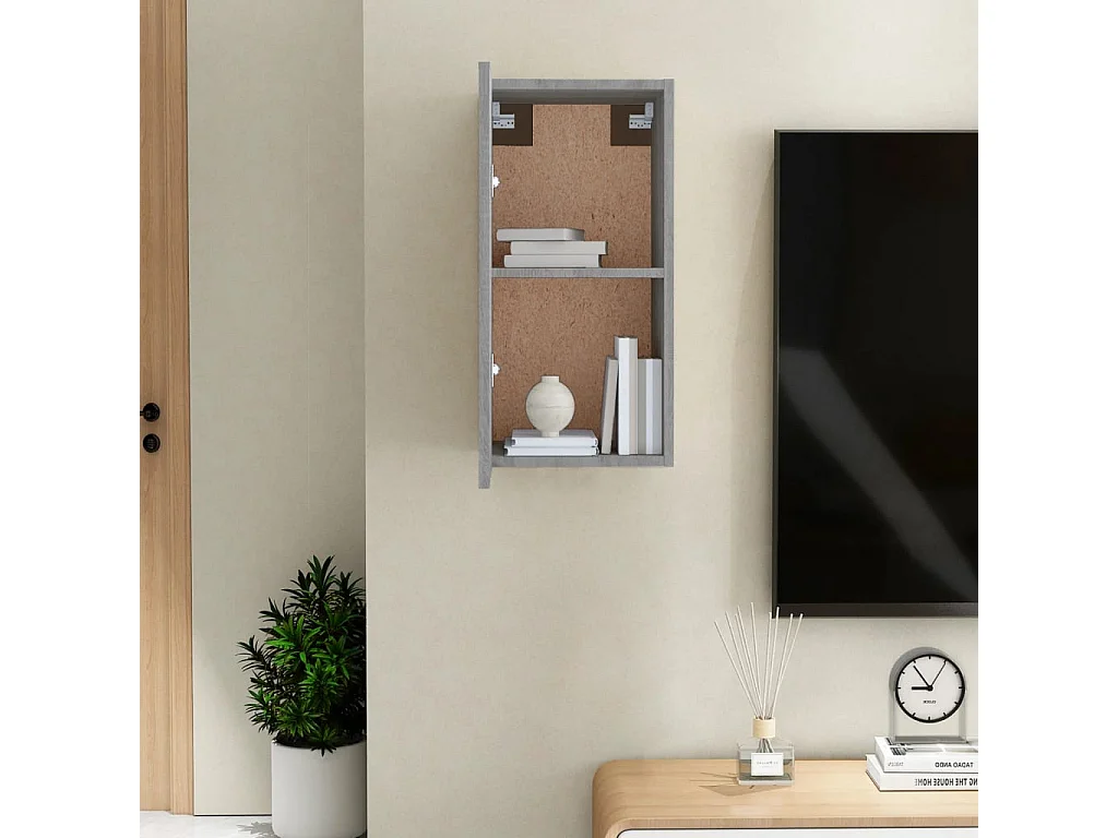 Hoeselt  Tv-meubel 30,5x30x60 cm bewerkt hout grijs sonoma eiken