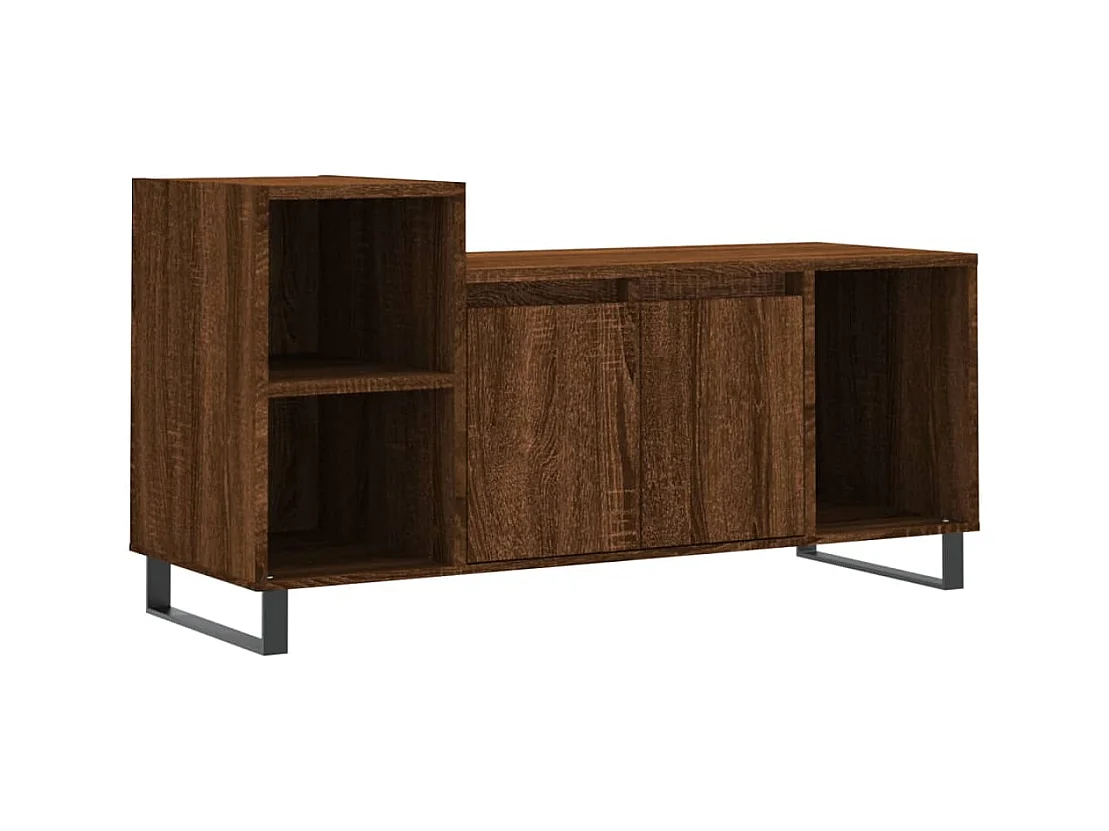 Pelkosenniemi  Meuble TV Chêne marron 100x35x55 cm Bois d'ingénierie