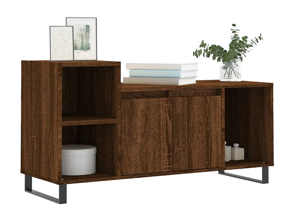 Pelkosenniemi  Tv-meubel 100x35x55 cm bewerkt hout bruin eikenkleur