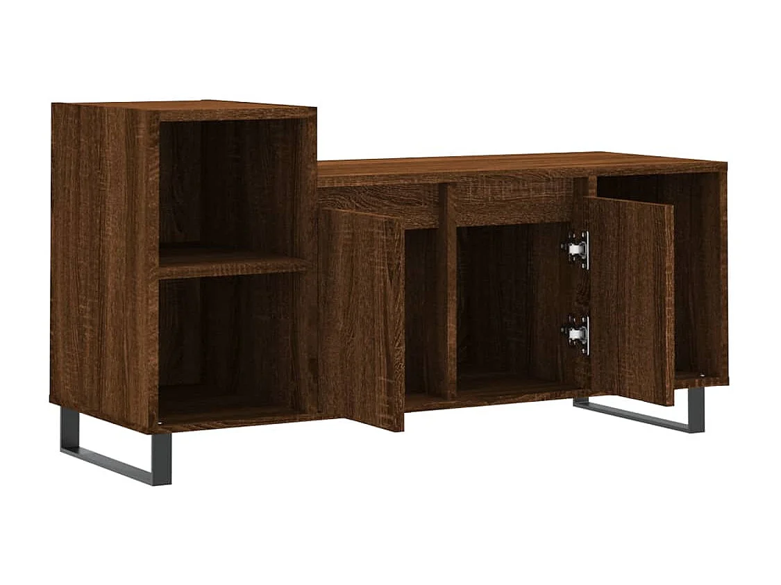 Pelkosenniemi  Tv-meubel 100x35x55 cm bewerkt hout bruin eikenkleur