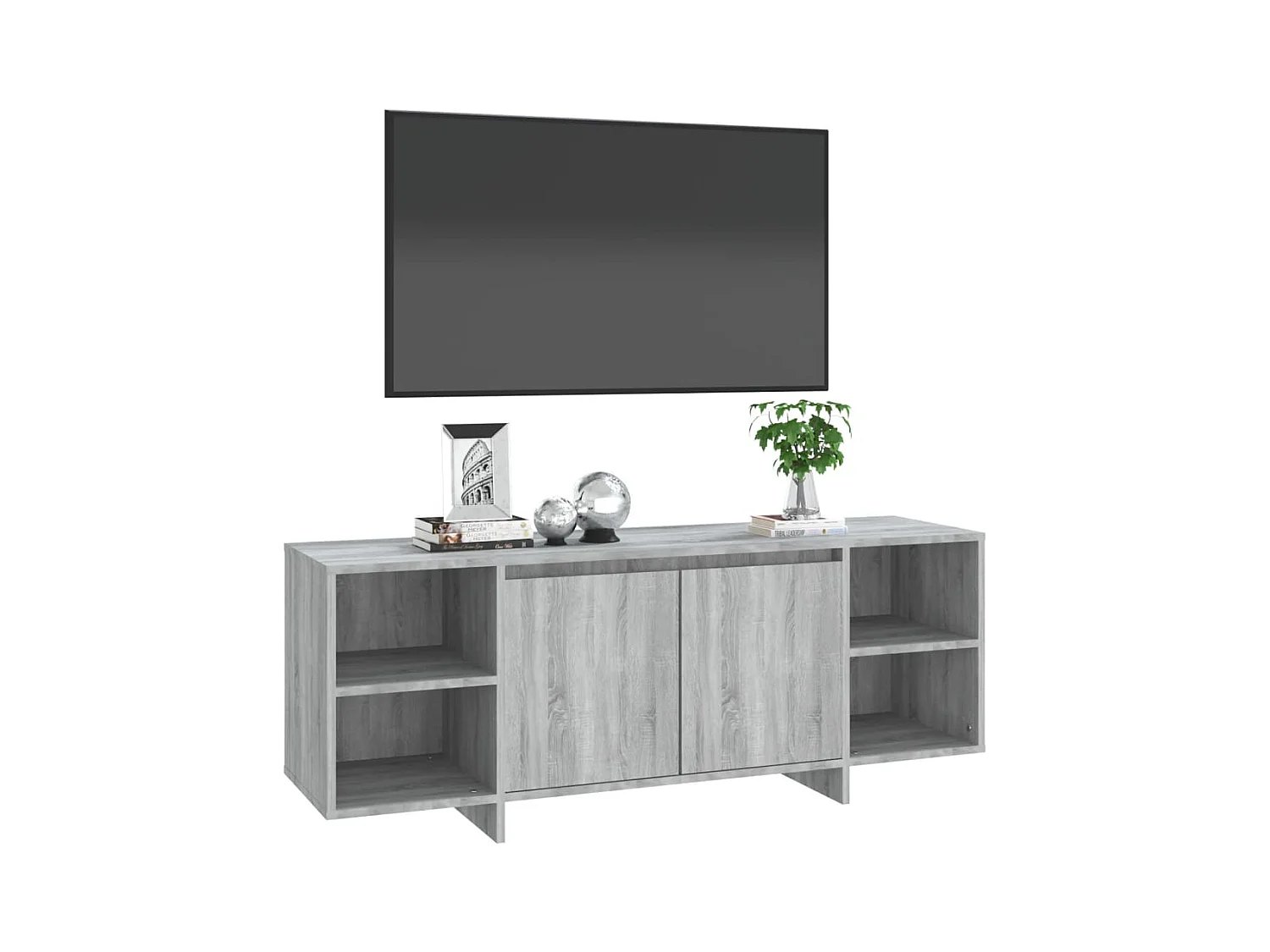 Isolde  Mueble de TV madera de ingeniería gris Sonoma 130x35x50 cm