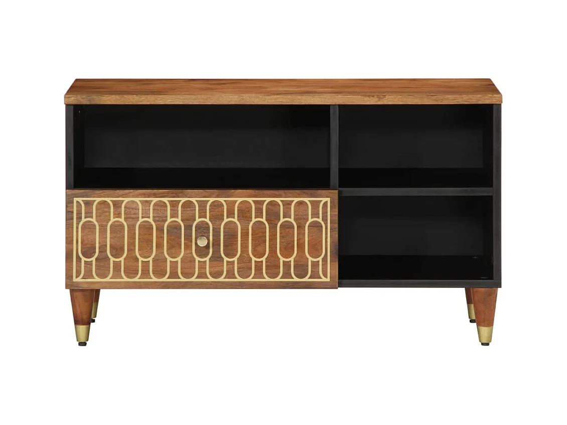 Garden Furniture -  Meuble TV 80x33x46 cm bois massif de manguier