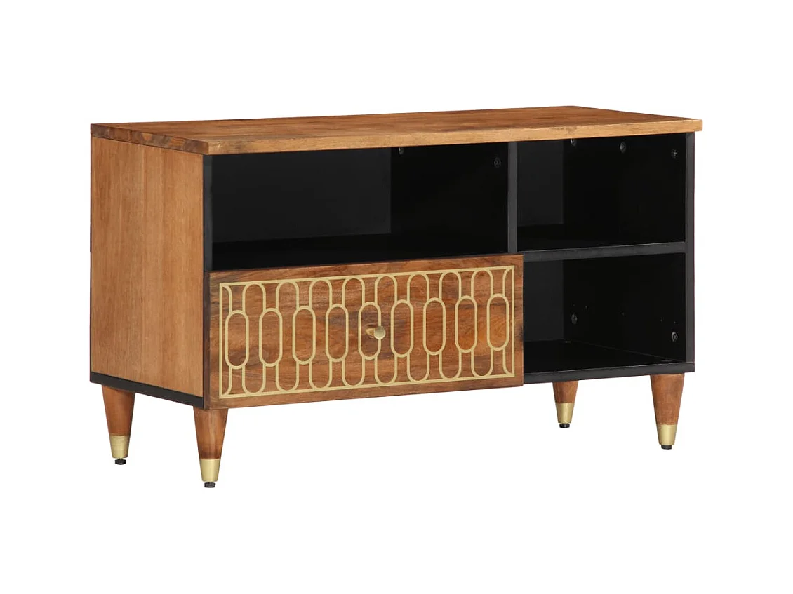 Garden Furniture -  Meuble TV 80x33x46 cm bois massif de manguier