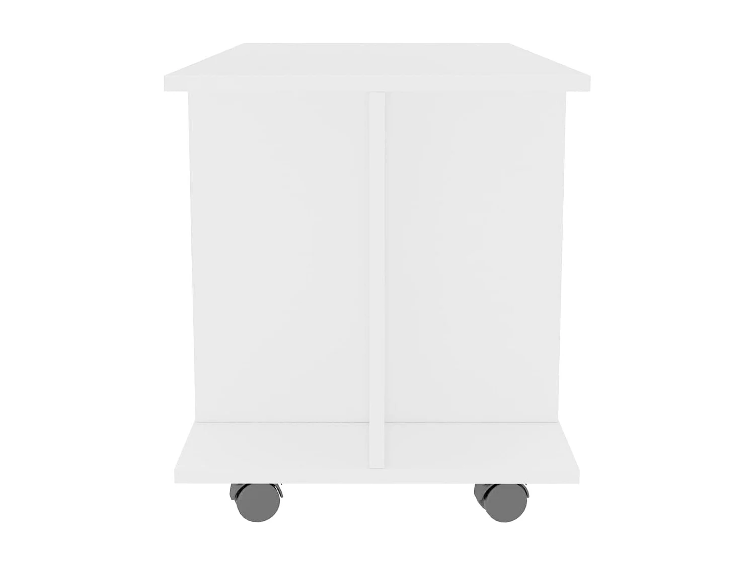 Dahlia  Meuble TV avec roulettes blanc 80x40x45 cm bois d'ingénierie