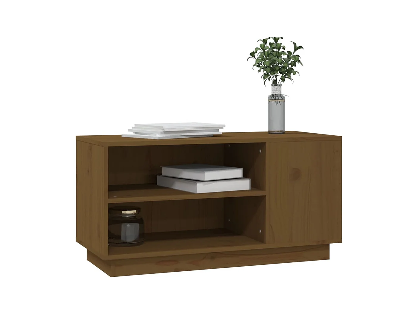 Harry Dean  Tv-meubel 80x35x40,5 cm massief grenenhout honingbruin