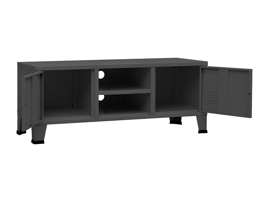Timo  Tv-meubel industrieel 105x35x42 cm metaal antracietkleurig