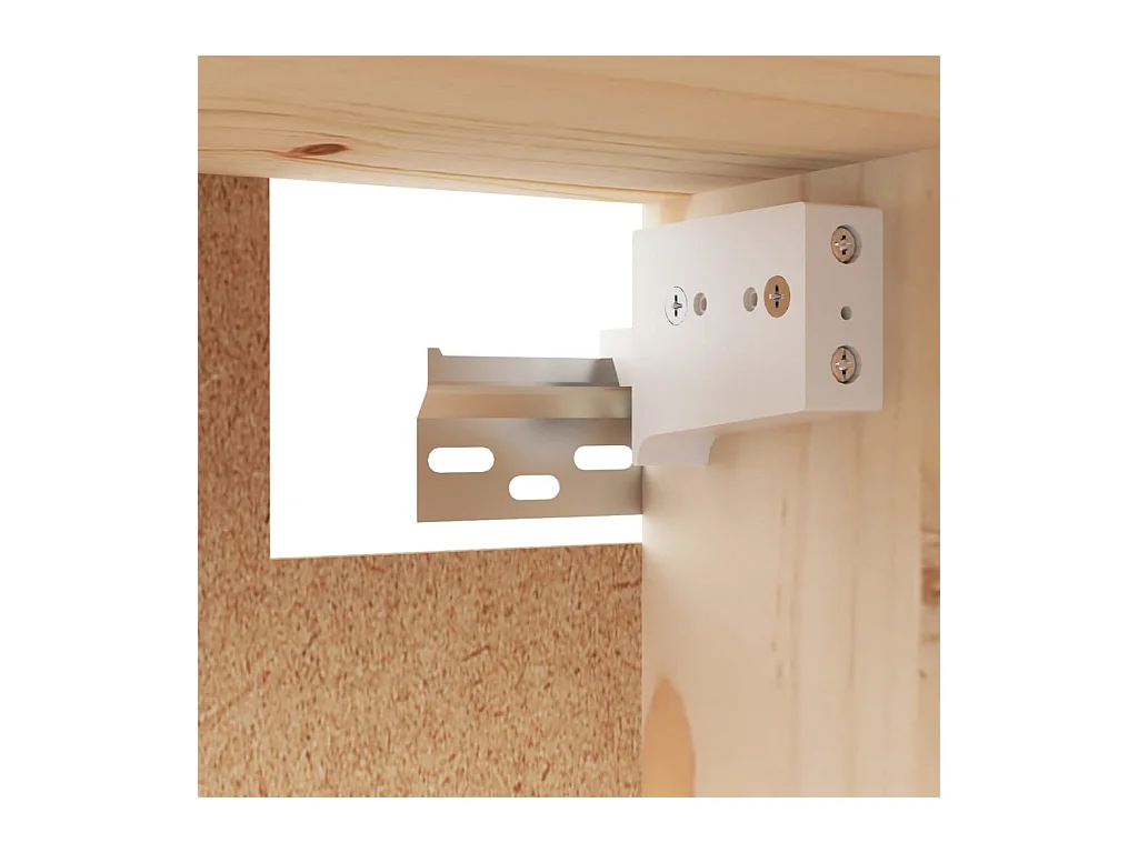 Licata  Muebles para TV 3 piezas madera maciza de pino