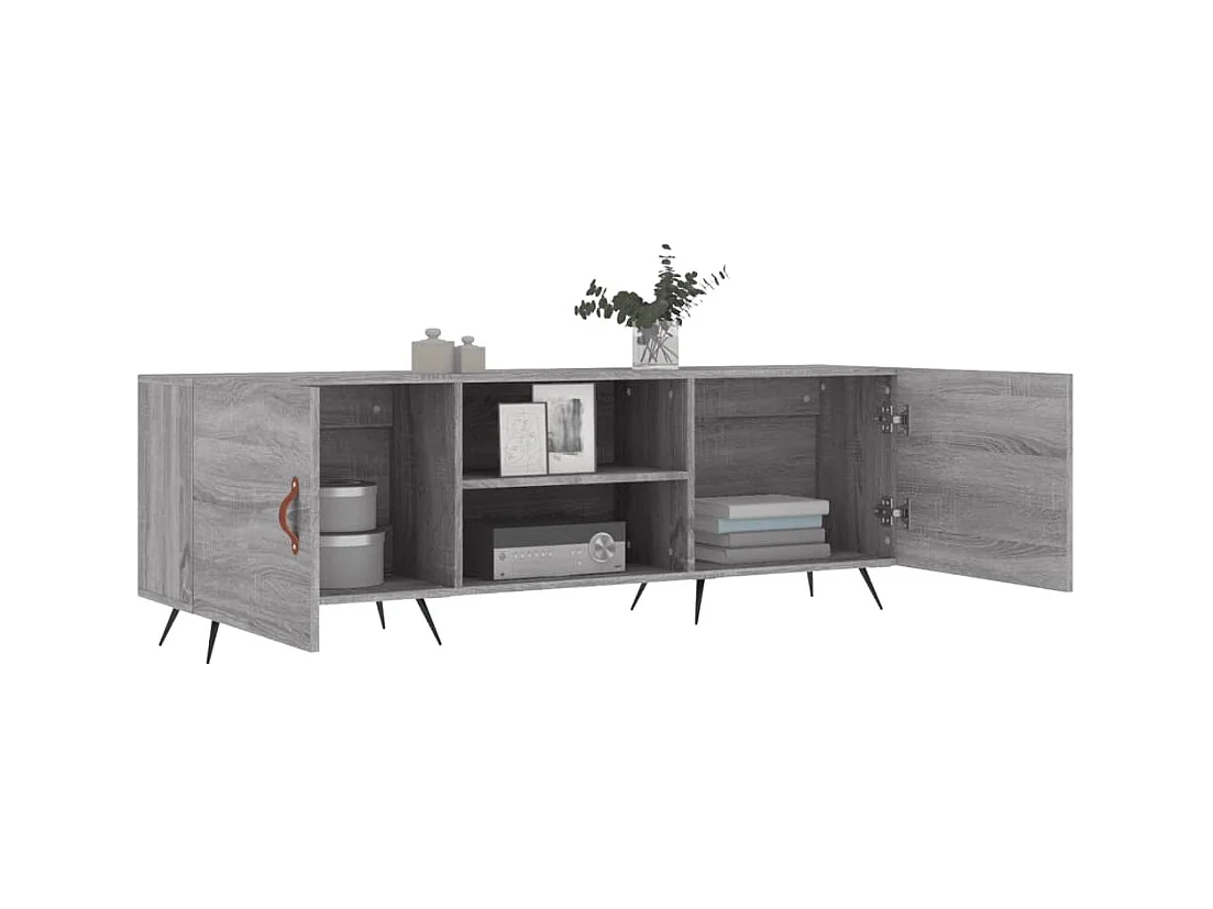 Arlo  Mueble para TV madera de ingeniería gris Sonoma 150x30x50 cm
