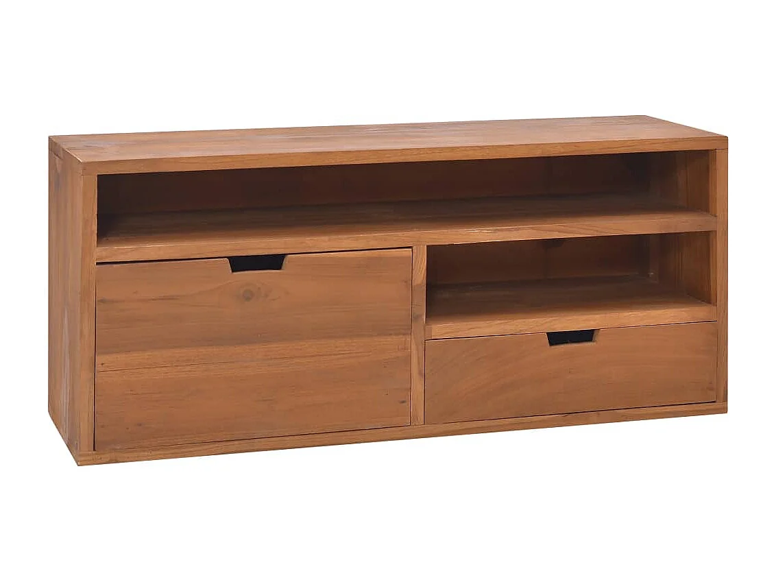 Fjorna  Meuble TV 90x30x40 cm Bois de teck massif