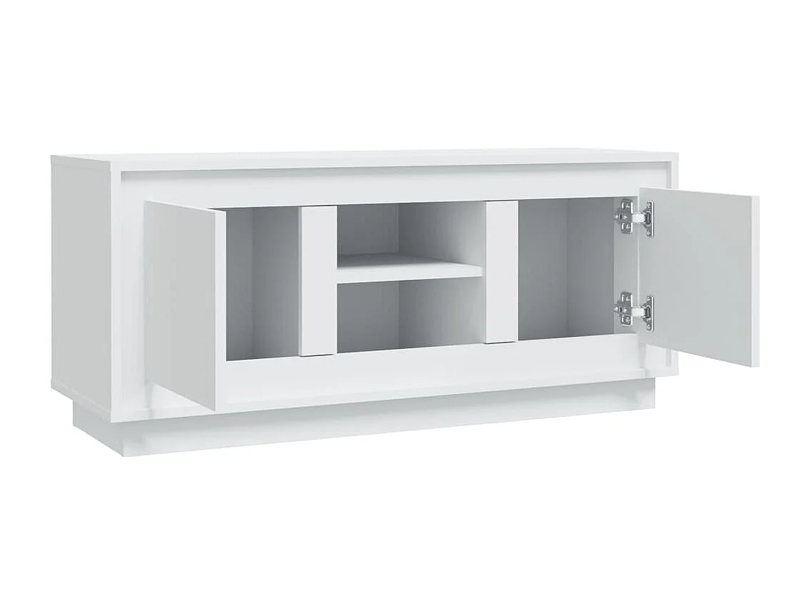Kedron  Meuble TV blanc 102x35x45 cm bois d'ingénierie