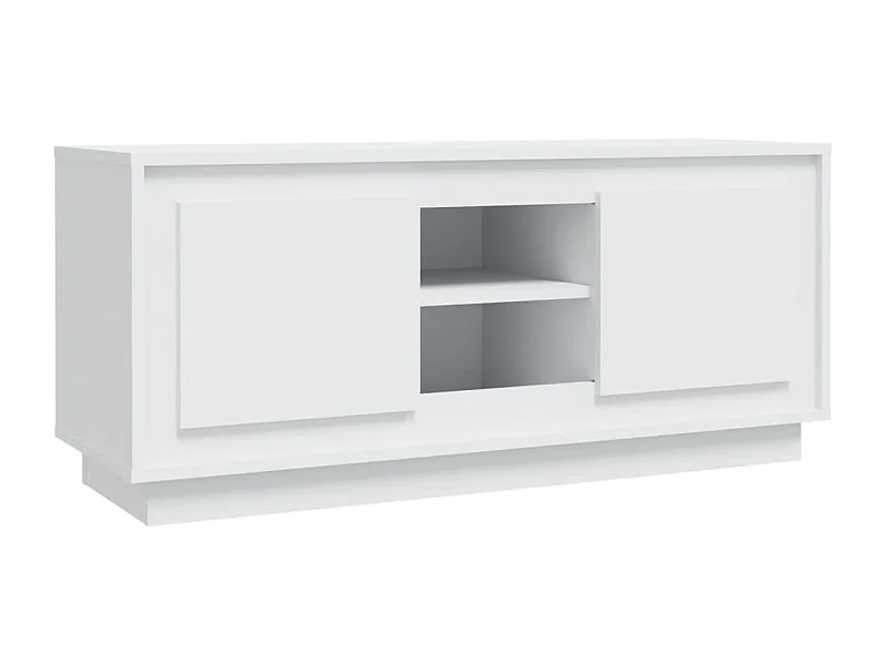 Kedron  Meuble TV blanc 102x35x45 cm bois d'ingénierie