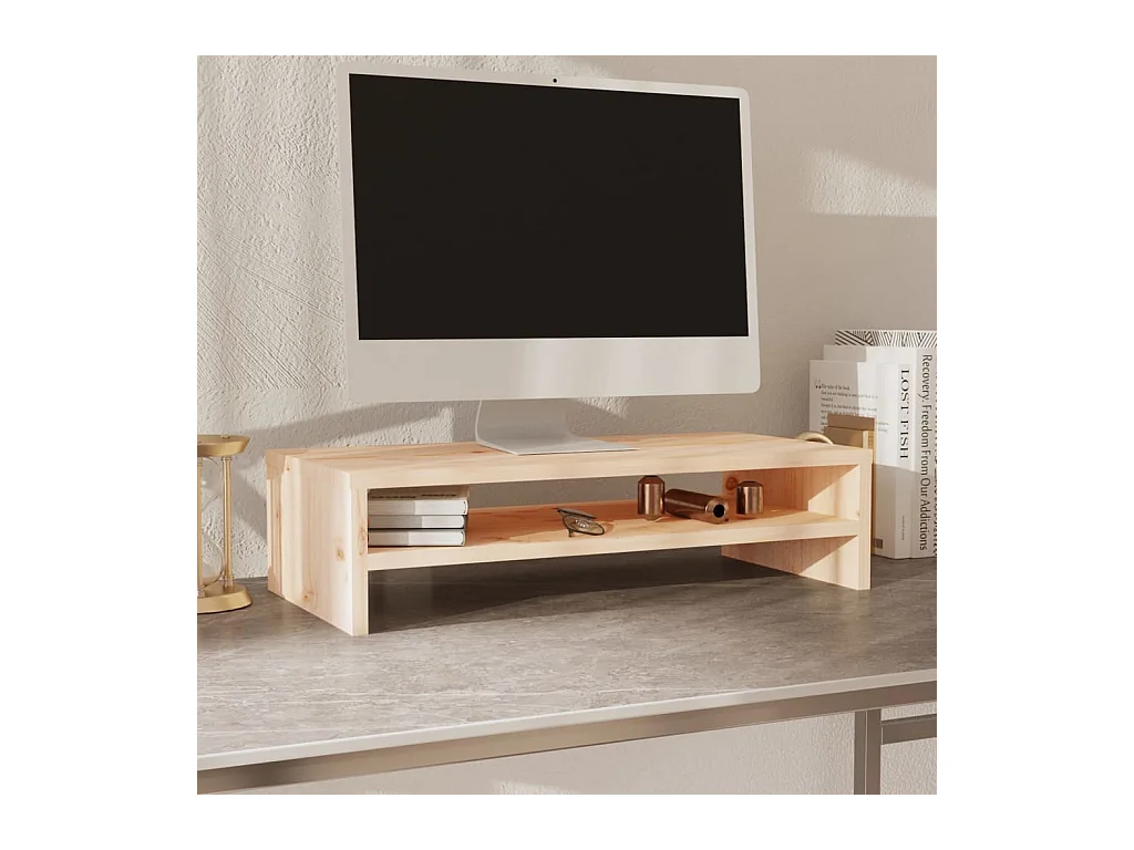 Prolenta Premium -  Support de moniteur 50x24x13 cm Bois de pin solide