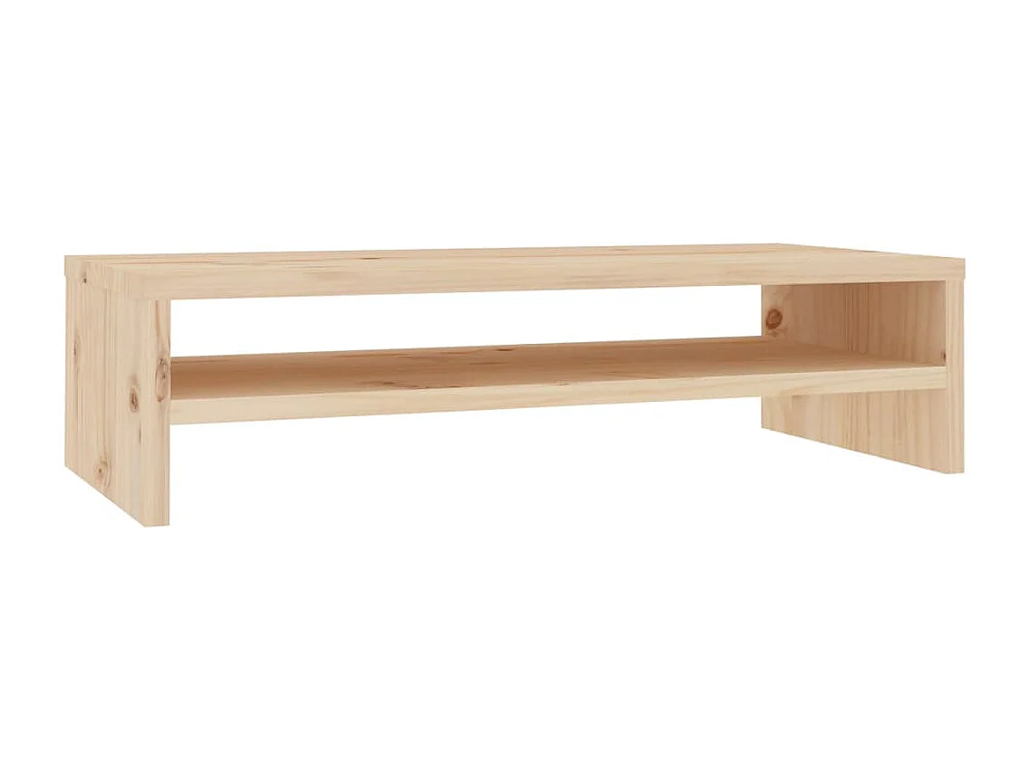 Prolenta Premium -  Soporte de monitor madera maciza de pino 50x24x13 cm