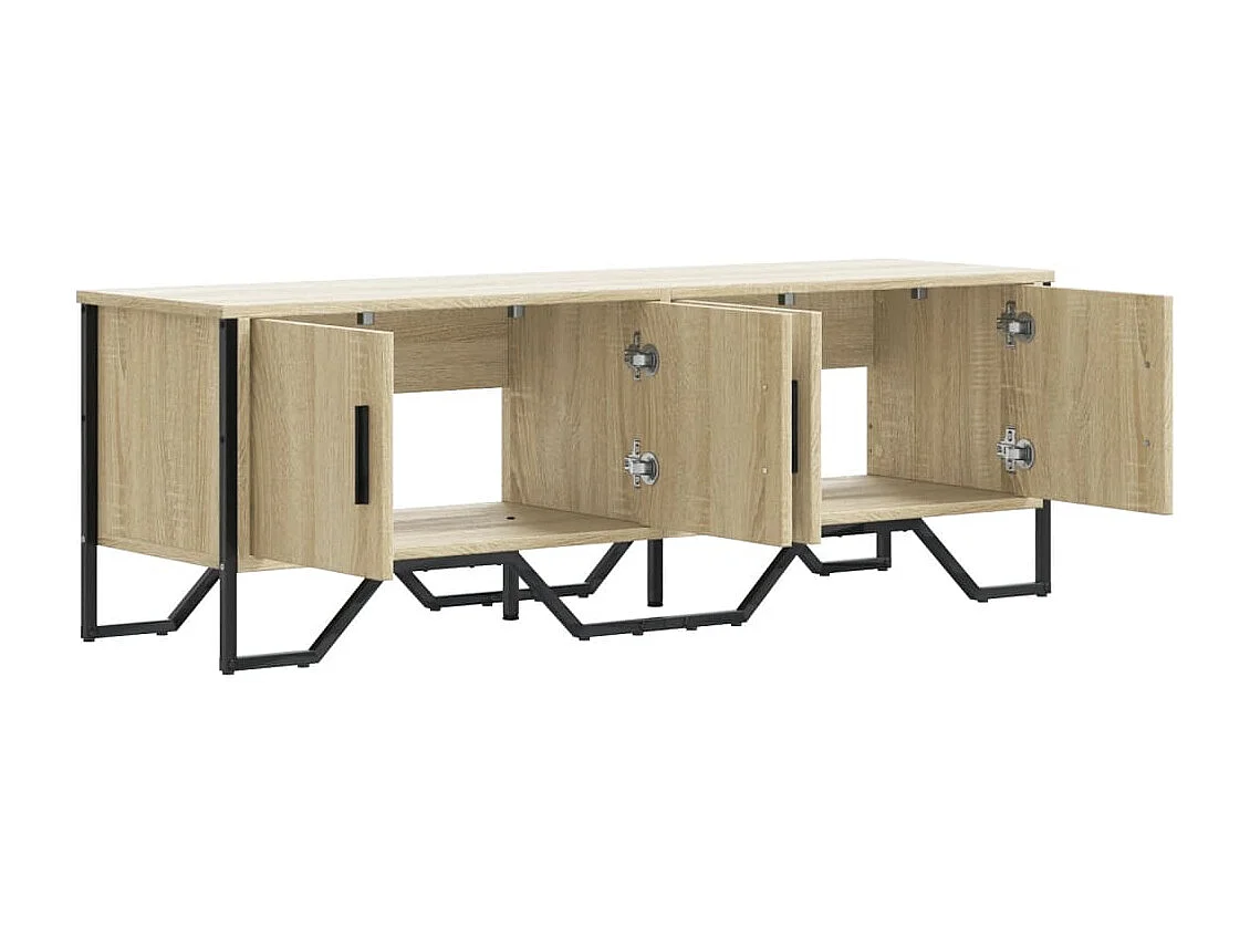 Yvan  Meuble TV chêne sonoma 122x34x41 cm bois d'ingénierie