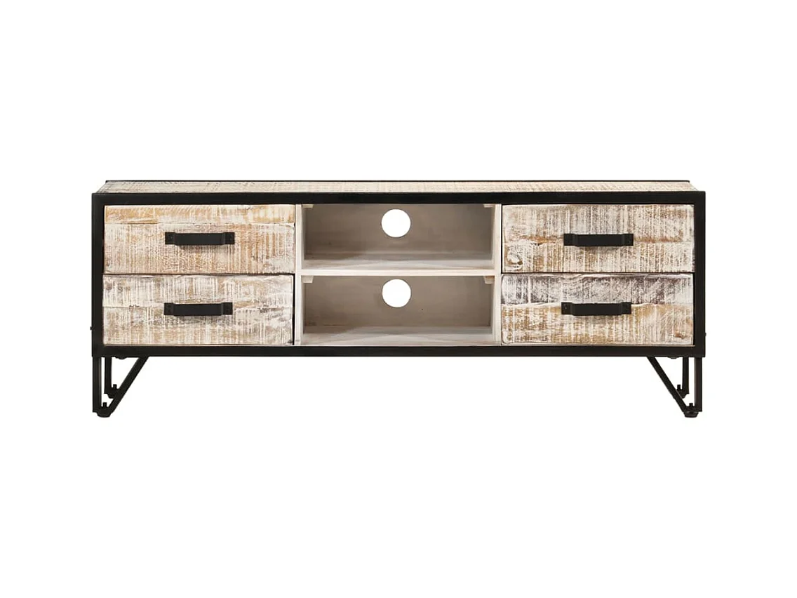 Ylvind  Meuble TV 110x30x41 cm Bois d'acacia massif