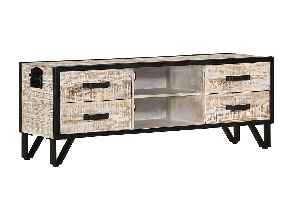 Ylvind  Meuble TV 110x30x41 cm Bois d'acacia massif