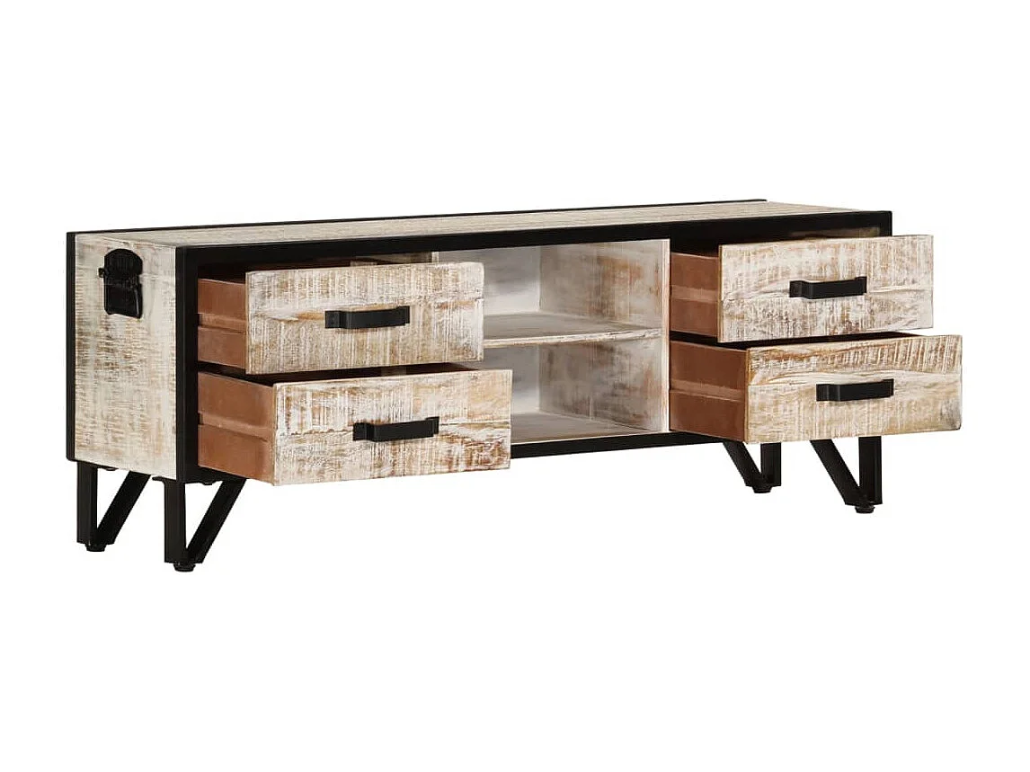 Ylvind  Meuble TV 110x30x41 cm Bois d'acacia massif