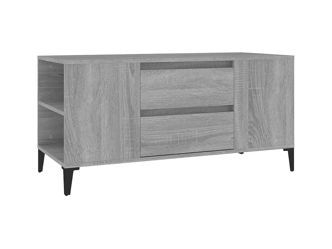 Hermiston  Tv-meubel 102x44,5x50 cm bewerkt hout grijs sonoma eikenkleurig