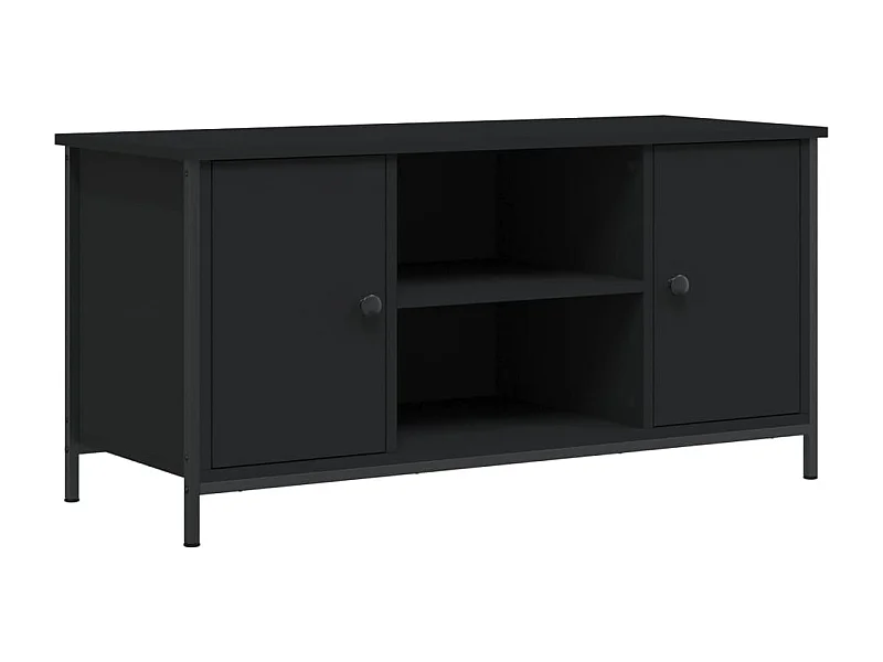 Xarnir  Meuble TV Noir 100x40x50 cm Bois d'ingénierie