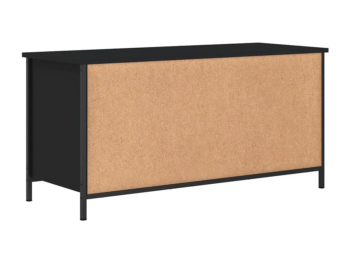 Xarnir  Meuble TV Noir 100x40x50 cm Bois d'ingénierie