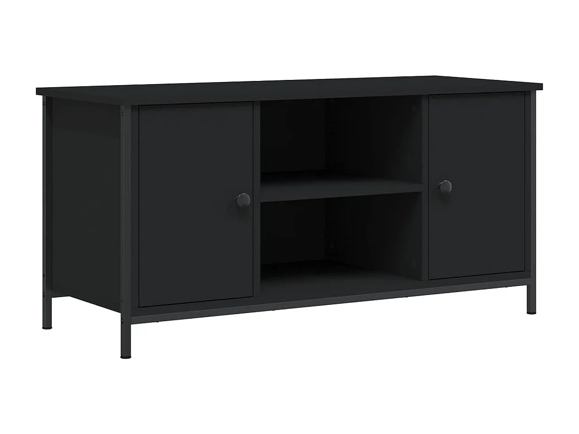 Xarnir  Meuble TV Noir 100x40x50 cm Bois d'ingénierie