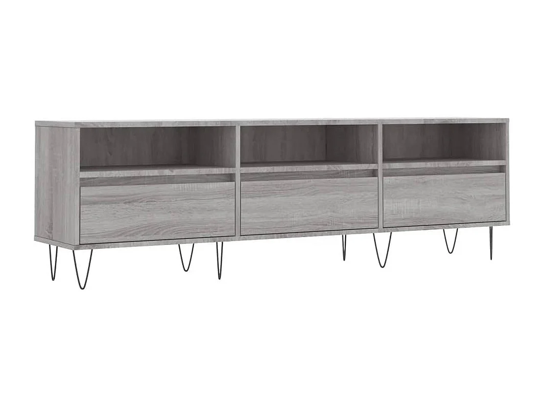 Salon-de-Provence  Tv-meubel 150x30x44,5 cm bewerkt hout grijs sonoma eikenkleurig