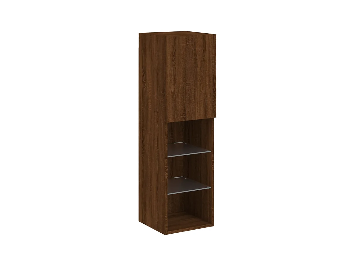 Almar  Meuble TV avec lumières LED chêne marron 30,5x30x102 cm