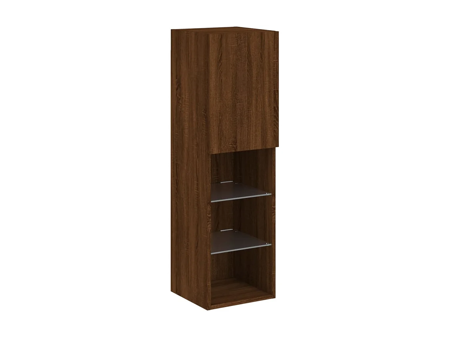 Almar  Meuble TV avec lumières LED chêne marron 30,5x30x102 cm