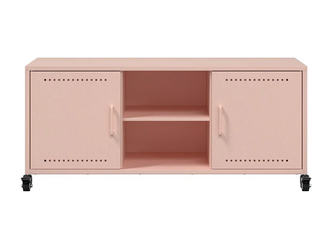 Cyprien  Tv-meubel 100,5x39x43,5 cm staal roze