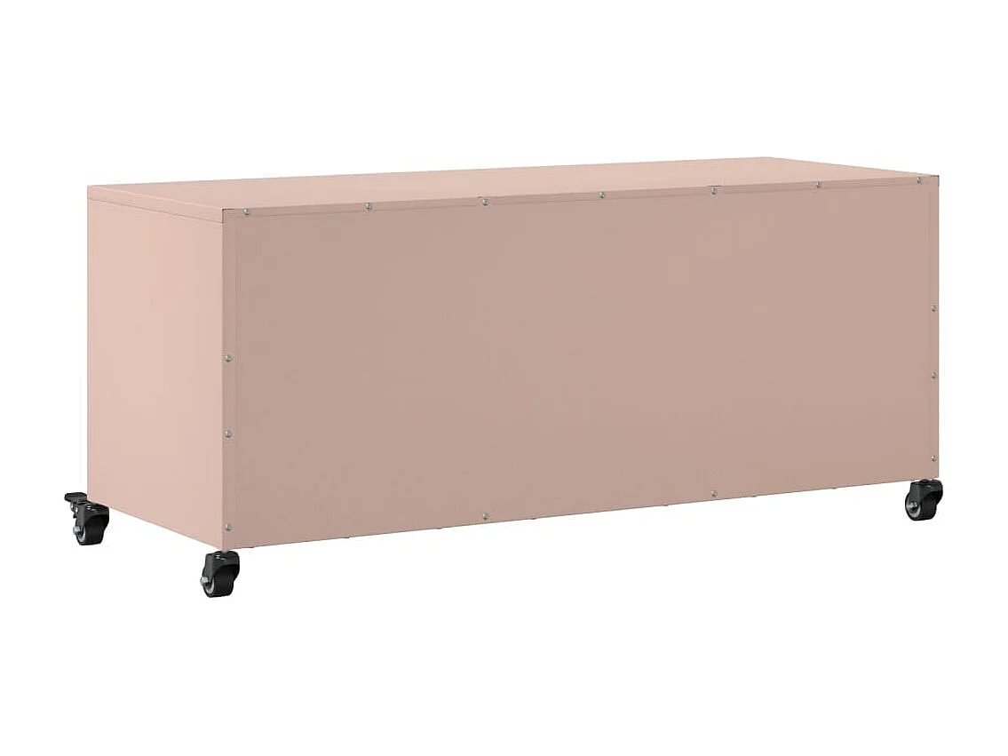 Cyprien  Tv-meubel 100,5x39x43,5 cm staal roze