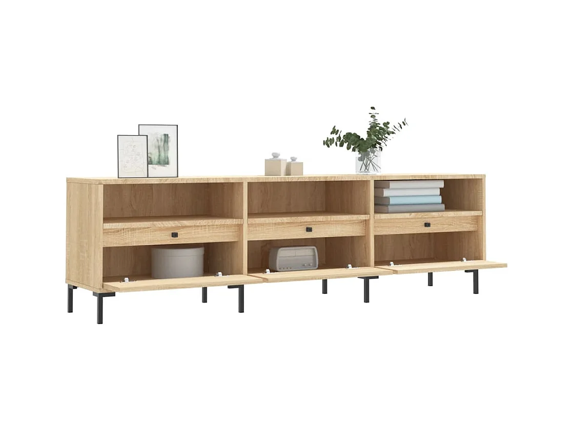 Fem  Meuble TV chêne sonoma 150x30x44,5 cm bois d'ingénierie