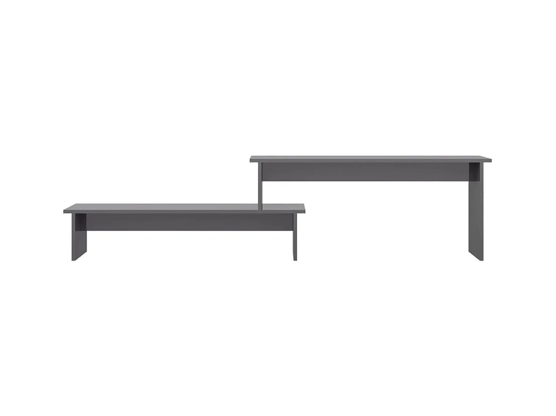 Gritnir  Mueble para TV madera contrachapada gris brillante 180x30x43 cm