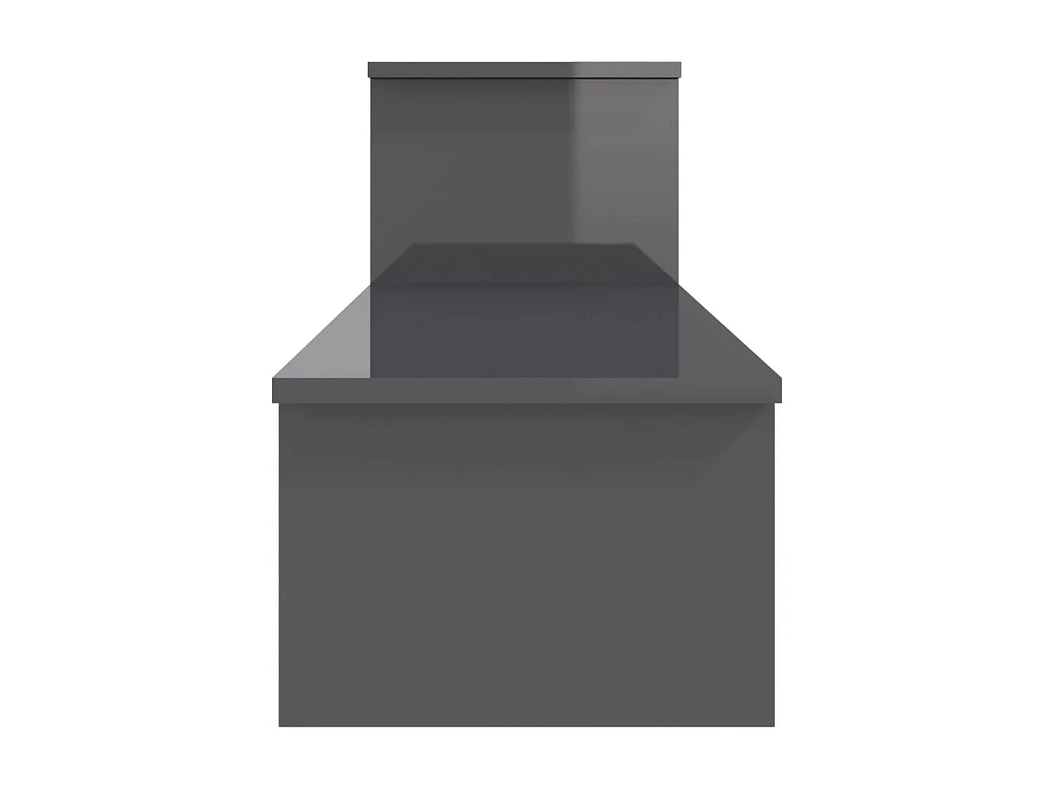 Gritnir  Tv-meubel 180x30x43 cm bewerkt hout hoogglans grijs