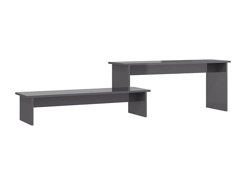 Gritnir  Tv-meubel 180x30x43 cm bewerkt hout hoogglans grijs