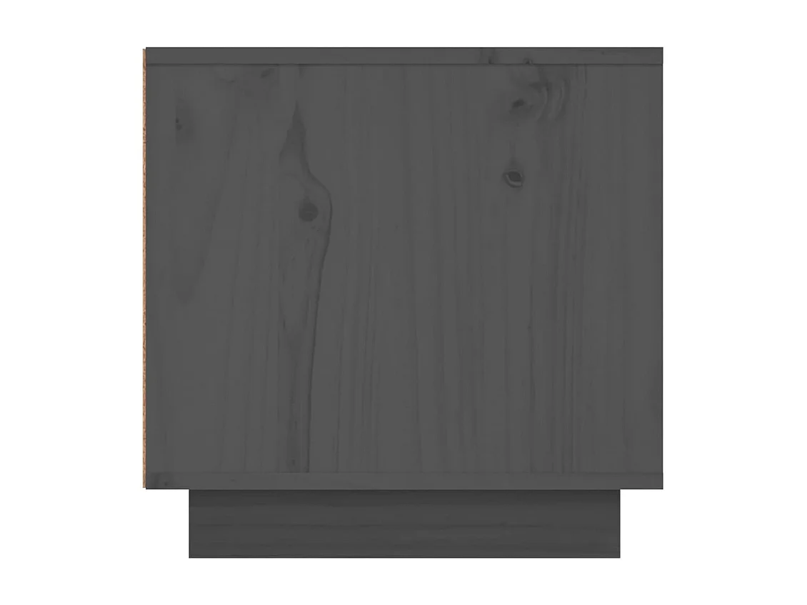 Tovis  Meuble TV Gris 140x40x40 cm Bois de pin massif