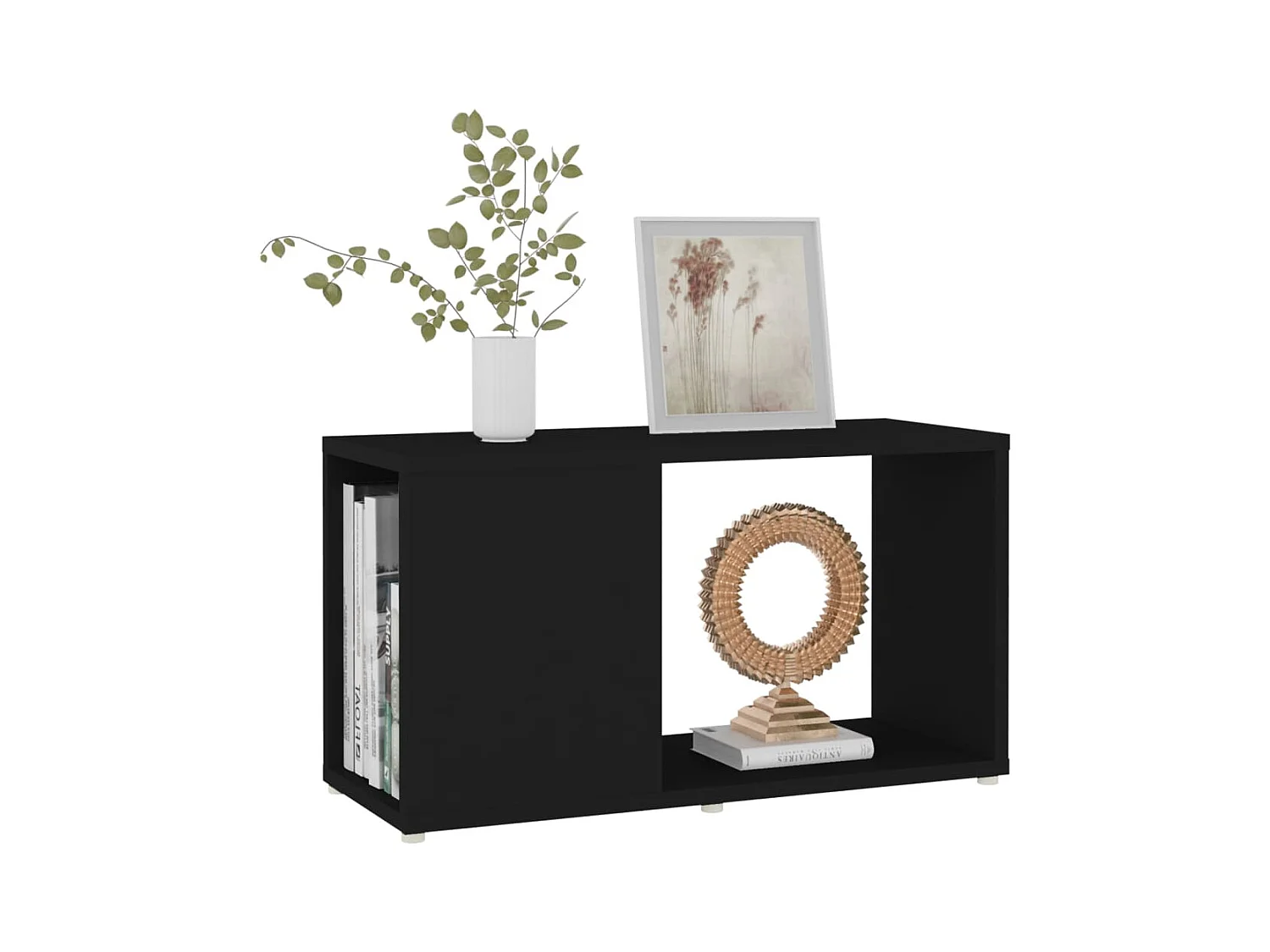 Norman  Tv-meubel 60x24x32 cm bewerkt hout zwart