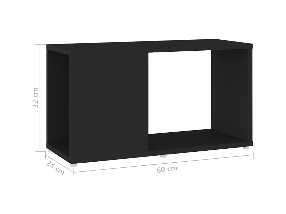 Norman  Tv-meubel 60x24x32 cm bewerkt hout zwart
