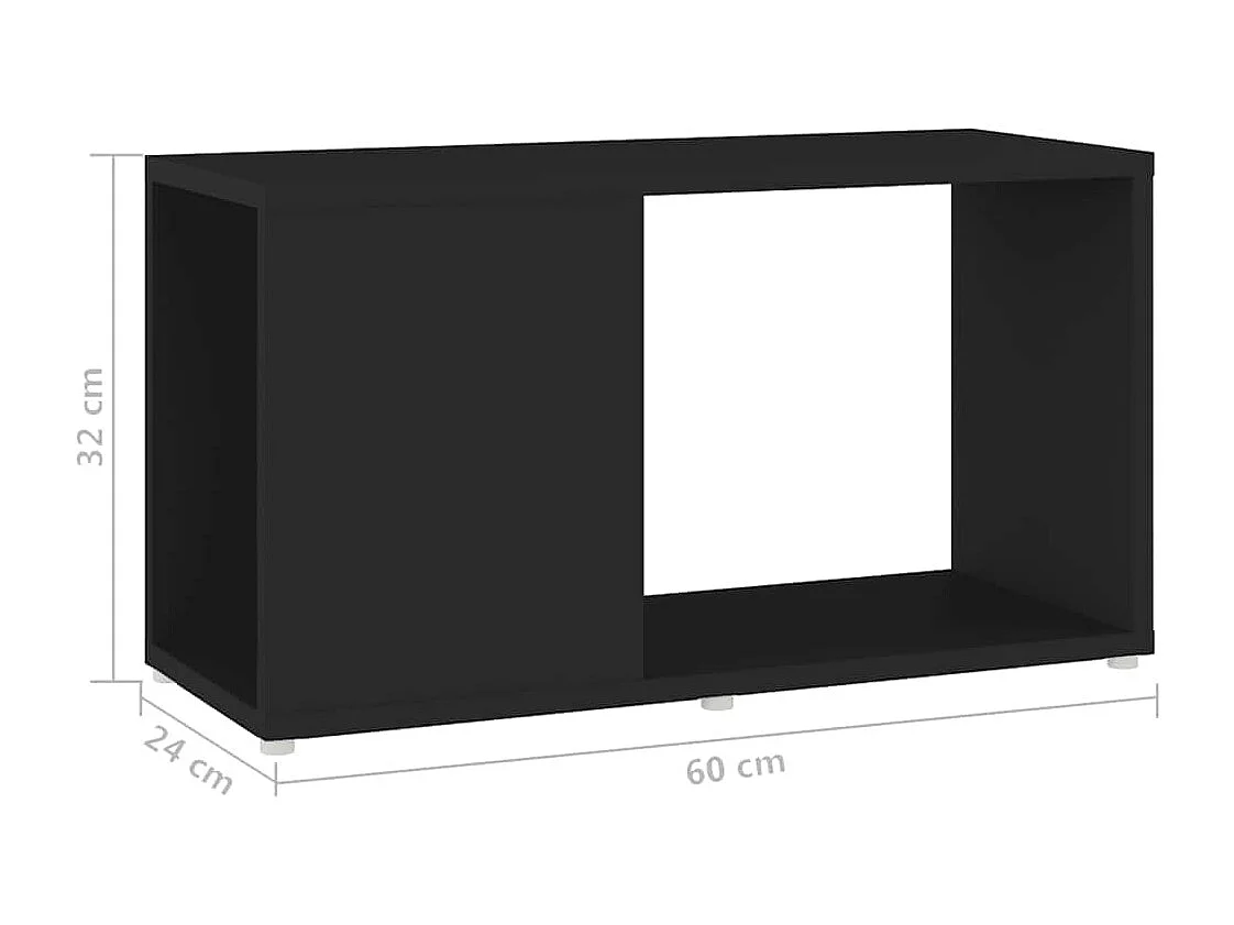 Norman  Tv-meubel 60x24x32 cm bewerkt hout zwart