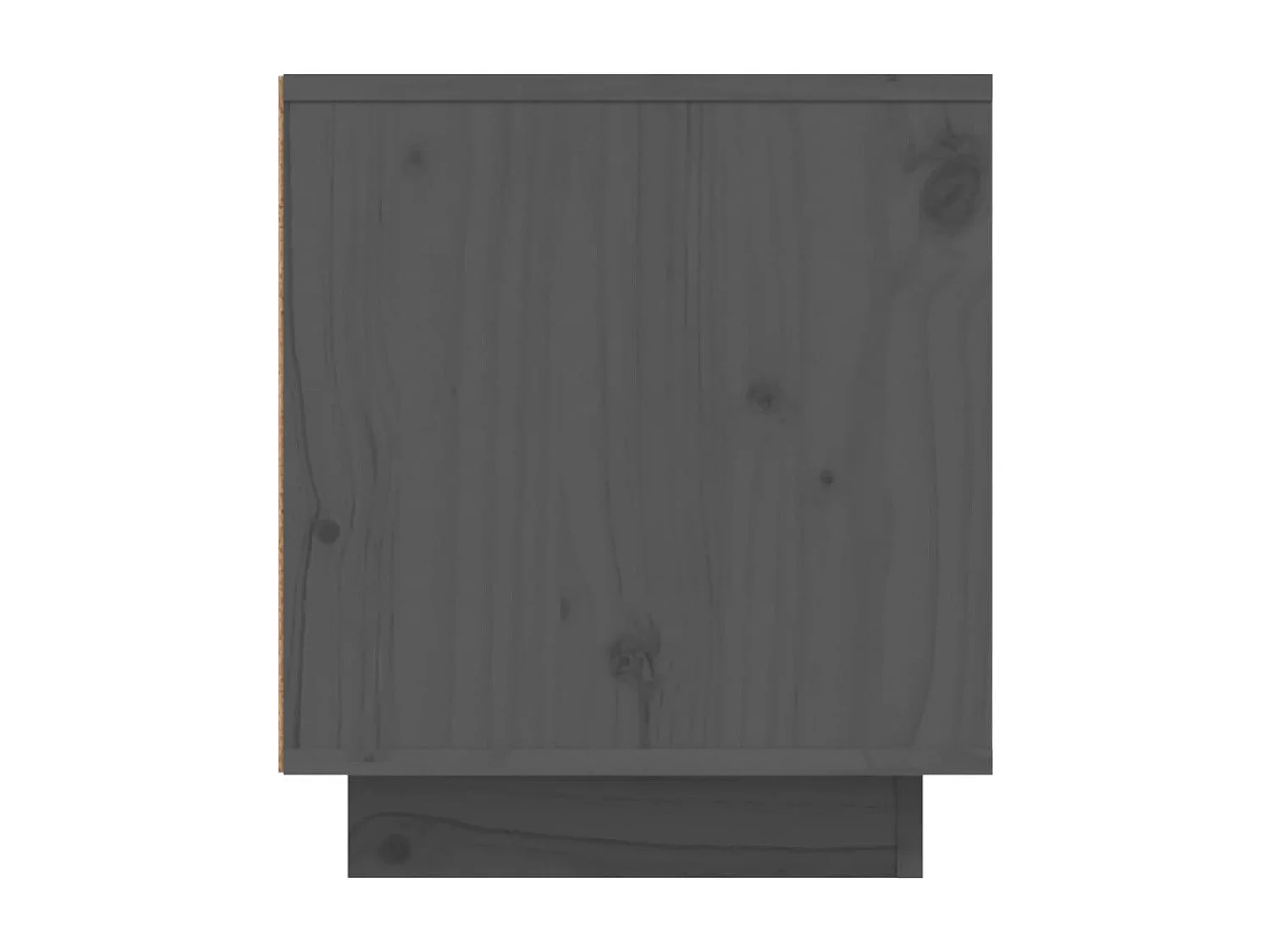 Arwen  Meuble TV Gris 110x35x40,5 cm Bois de pin massif