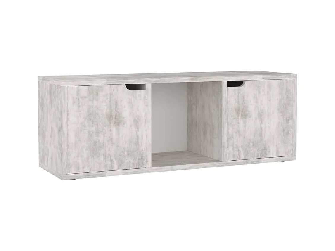 Knut  Tv-meubel 88,5x27,5x30,5 cm bewerkt hout betongrijs